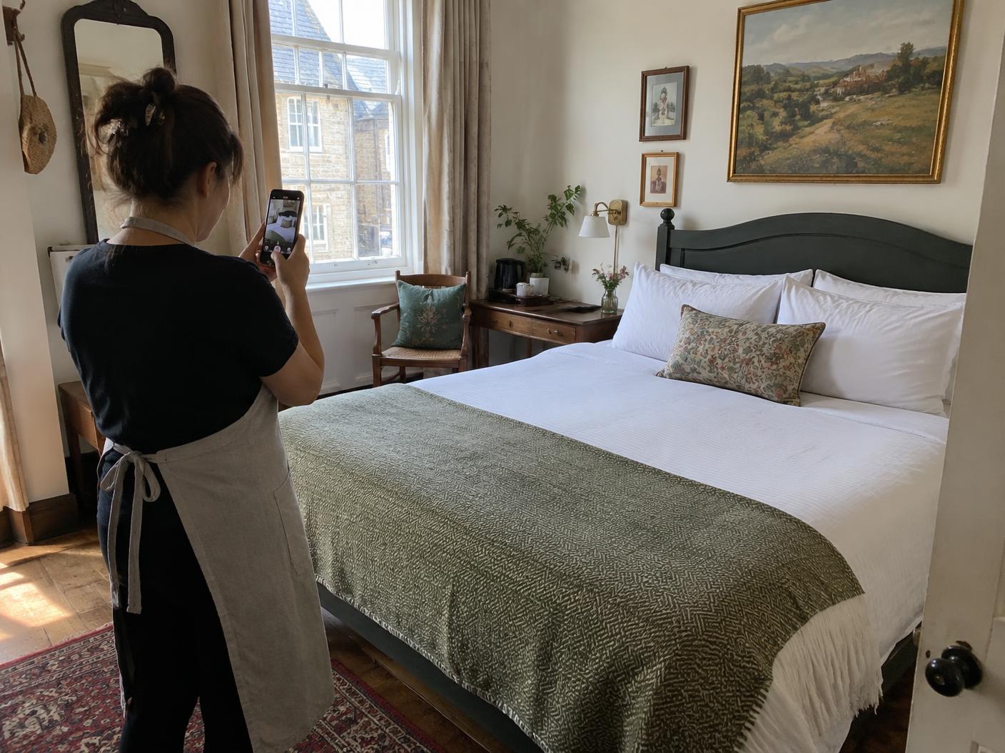 A room being inspected against the hotel's standard